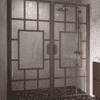 Alcove shower screen Hietakari Bläk 803 Shanghai, white frame, clear glass Alcove shower screen Hietakari Bläk 803 Shanghai, hinged door + hinged door