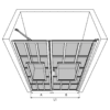 Alcove shower screen Hietakari Bläk 805 Shanghai – 3D drawing Alcove shower screen Hietakari Bläk 805 Shanghai, fixed wall + hinged door – 3