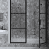 Alcove shower screen Hietakari Bläk 824 Tokyo, white frame, reeded glass Alcove shower screen Hietakari Bläk 824 Tokyo, white frame, reeded glass