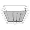 Alcove shower screen Hietakari Bläk 826 New York, fixed wall + folding door with fixed part – 3