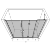 Alcove shower screen Hietakari Bläk 833 New York – 3D drawing Alcove shower screen Hietakari Bläk 833 New York – 3D drawing