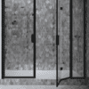 Alcove shower screen Hietakari Bläk 833 New York, Cocoa frame, clear glass Alcove shower screen Hietakari Bläk 833 New York, hinged door + folding door with fixed part – 7
