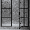 Alcove shower screen Hietakari Bläk 834 Tokyo, Cocoa frame, clear glass Alcove shower screen Hietakari Bläk 834 Tokyo, hinged door + folding door with fixed part – 7