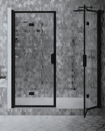 Alcove shower screen Hietakari Bläk 836 New York, folding door + folding door