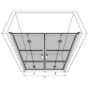 Alcove shower screen Hietakari Bläk 837 Tokyo – 3D drawing Alcove shower screen Hietakari Bläk 837 Tokyo – 3D drawing