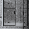 Alcove shower screen Hietakari Bläk 837 Tokyo, white frame, reeded glass Alcove shower screen Hietakari Bläk 837 Tokyo, white frame, reeded glass