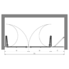 Alcove shower screen Hietakari Bläk 838 New York, hinged door + hinged door with fixed part – 2