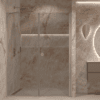 Alcove shower screen Hietakari Forma 317, aluminium frame, grey tinted glass Alcove shower screen Hietakari Forma 317, aluminium frame, grey tinted glass