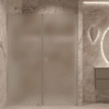 Alcove shower screen Hietakari Forma 317, aluminium frame, satin frosted glass Alcove shower screen Hietakari Forma 317, aluminium frame, satin frosted glass