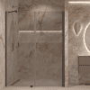 Alcove shower screen Hietakari Forma 317, Cocoa frame, grey tinted glass Alcove shower screen Hietakari Forma 317, Cocoa frame, grey tinted glass