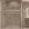 Alcove shower screen Hietakari Forma 317, Mocha frame, clear glass Alcove shower screen Hietakari Forma 317, Mocha frame, clear glass