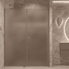 Alcove shower screen Hietakari Forma 317, Mocha frame, brown satin glass Alcove shower screen Hietakari Forma 317, Mocha frame, brown satin glass