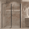 Alcove shower screen Hietakari Forma 317, fixed wall + hinged door – view 6 Alcove shower screen Hietakari Forma 317, fixed wall + hinged door – 6