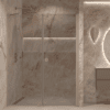 Alcove shower screen Hietakari Forma 317, Sand frame, grey tinted glass Alcove shower screen Hietakari Forma 317, Sand frame, grey tinted glass