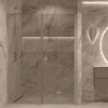 Alcove shower screen Hietakari Forma 318, aluminium frame, grey tinted glass Alcove shower screen Hietakari Forma 318, aluminium frame, grey tinted glass