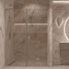 Alcove shower screen Hietakari Forma 318, aluminium frame, bronze tinted glass Alcove shower screen Hietakari Forma 318, aluminium frame, bronze tinted glass