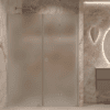 Alcove shower screen Hietakari Forma 318, aluminium frame, satin frosted glass Alcove shower screen Hietakari Forma 318, aluminium frame, satin frosted glass