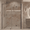 Alcove shower screen Hietakari Forma 318, fixed wall + folding door – view 9 Alcove shower screen Hietakari Forma 318, fixed wall + folding door – 9