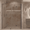 Alcove shower screen Hietakari Forma 318, Cocoa frame, bronze tinted glass Alcove shower screen Hietakari Forma 318, Cocoa frame, bronze tinted glass