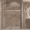 Alcove shower screen Hietakari Forma 318, Cocoa frame, super bright glass Alcove shower screen Hietakari Forma 318, Cocoa frame, super bright glass