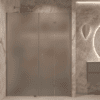 Alcove shower screen Hietakari Forma 318, Mocha frame, grey satin glass Alcove shower screen Hietakari Forma 318, Mocha frame, grey satin glass
