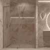 Alcove shower screen Hietakari Forma 318, Mocha frame, bronze tinted glass Alcove shower screen Hietakari Forma 318, Mocha frame, bronze tinted glass