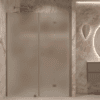 Alcove shower screen Hietakari Forma 318, Mocha frame, satin frosted glass Alcove shower screen Hietakari Forma 318, Mocha frame, satin frosted glass