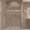 Alcove shower screen Hietakari Forma 318, Mocha frame, super bright glass Alcove shower screen Hietakari Forma 318, Mocha frame, super bright glass