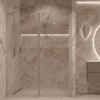 Alcove shower screen Hietakari Forma 318, Sand frame, clear glass Alcove shower screen Hietakari Forma 318, Sand frame, clear glass