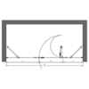 Alcove shower screen Hietakari Forma 320, fixed wall + folding door with fixed part – 2