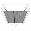 Alcove shower screen Hietakari Forma 320, fixed wall + folding door with fixed part – 3