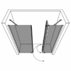 Alcove shower screen Hietakari Forma 320, fixed wall + folding door with fixed part – 4