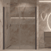 Alcove shower screen Hietakari Forma 321, Cocoa frame, grey tinted glass Alcove shower screen Hietakari Forma 321, Cocoa frame, grey tinted glass