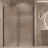 Alcove shower screen Hietakari Forma 321, Cocoa frame, super bright satin glass Alcove shower screen Hietakari Forma 321, Cocoa frame, super bright satin glass