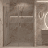 Alcove shower screen Hietakari Forma 321, Mocha frame, grey tinted glass Alcove shower screen Hietakari Forma 321, Mocha frame, grey tinted glass