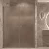 Alcove shower screen Hietakari Forma 321, Mocha frame, brown satin glass Alcove shower screen Hietakari Forma 321, Mocha frame, brown satin glass