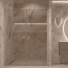 Alcove shower screen Hietakari Forma 321, Sand frame, bronze tinted glass Alcove shower screen Hietakari Forma 321, Sand frame, bronze tinted glass