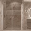 Alcove shower screen Hietakari Forma 321, white frame, bronze tinted glass Alcove shower screen Hietakari Forma 321, white frame, bronze tinted glass