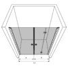 Alcove shower screen Hietakari Forma 322, hinged door + folding door – view 3 Alcove shower screen Hietakari Forma 322, hinged door + folding door – 3