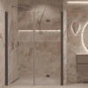 Alcove shower screen Hietakari Forma 322, Cocoa frame, super bright glass Alcove shower screen Hietakari Forma 322, Cocoa frame, super bright glass
