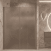 Alcove shower screen Hietakari Forma 322, Mocha frame, brown satin glass Alcove shower screen Hietakari Forma 322, Mocha frame, brown satin glass