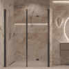 Alcove shower screen Hietakari Forma 322, black frame, clear glass Alcove shower screen Hietakari Forma 322, black frame, clear glass
