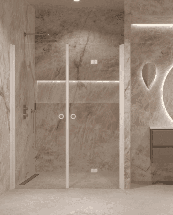Alcove shower screen Hietakari Forma 322, hinged door + folding door