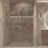 Alcove shower screen Hietakari Forma 322, Sand frame, grey tinted glass Alcove shower screen Hietakari Forma 322, Sand frame, grey tinted glass