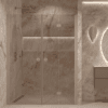 Alcove shower screen Hietakari Forma 322, Sand frame, bronze tinted glass Alcove shower screen Hietakari Forma 322, Sand frame, bronze tinted glass
