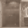 Alcove shower screen Hietakari Forma 322, Sand frame, brown satin glass Alcove shower screen Hietakari Forma 322, Sand frame, brown satin glass