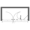 Alcove shower screen Hietakari Forma 324, hinged door + folding door with fixed part – 2