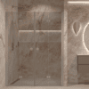 Alcove shower screen Hietakari Forma 325, aluminium frame, grey tinted glass