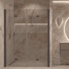 Alcove shower screen Hietakari Forma 325, Cocoa frame, grey tinted glass