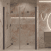 Alcove shower screen Hietakari Forma 325, Cocoa frame, super bright glass